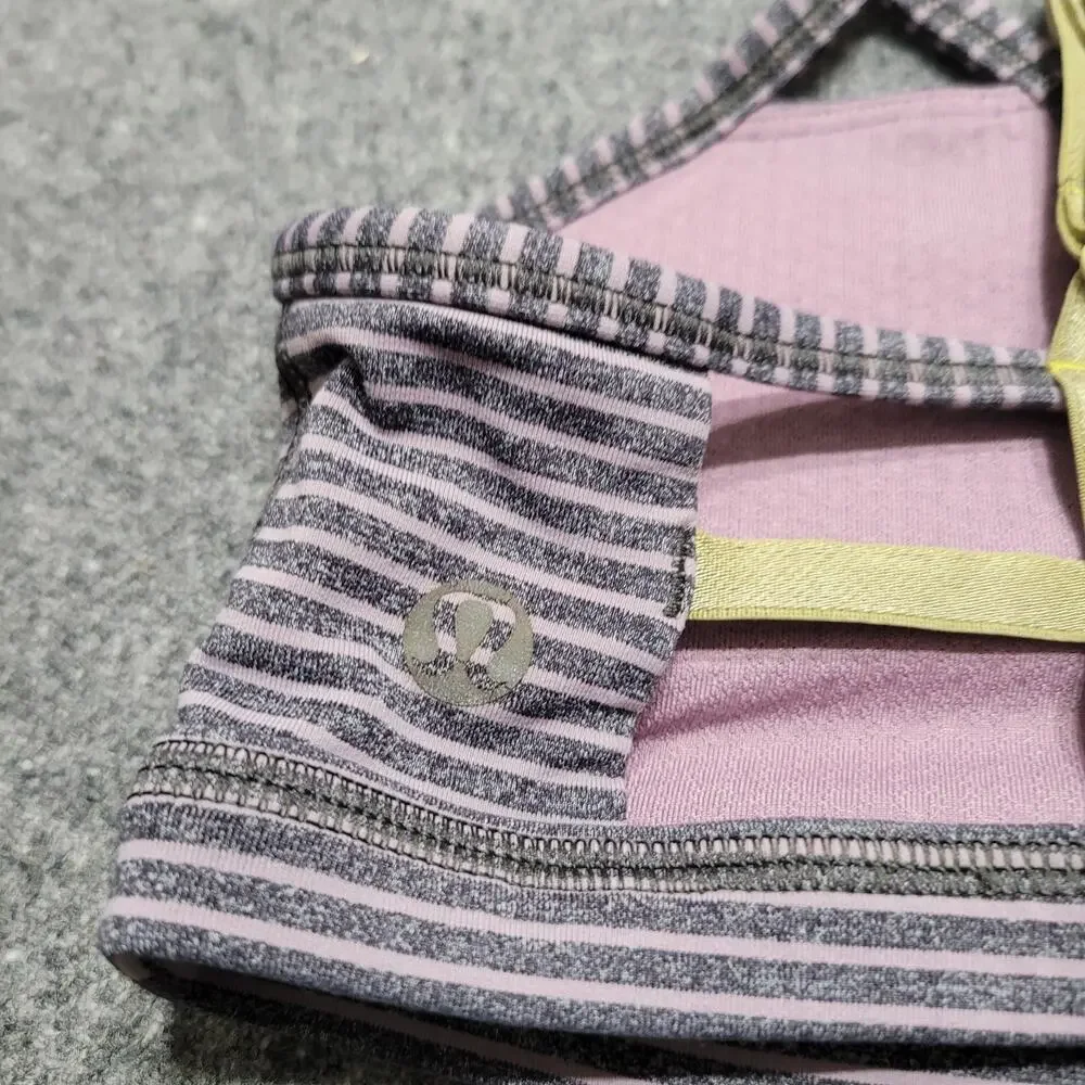Lululemon Bra Women 4 XXS 2XS Hyper Stripe Seek The Heat Bralette Yoga Athletica